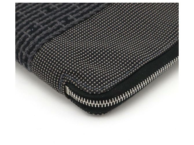 Aline Monedero de lona Herline de Hermès Gris - vista 3