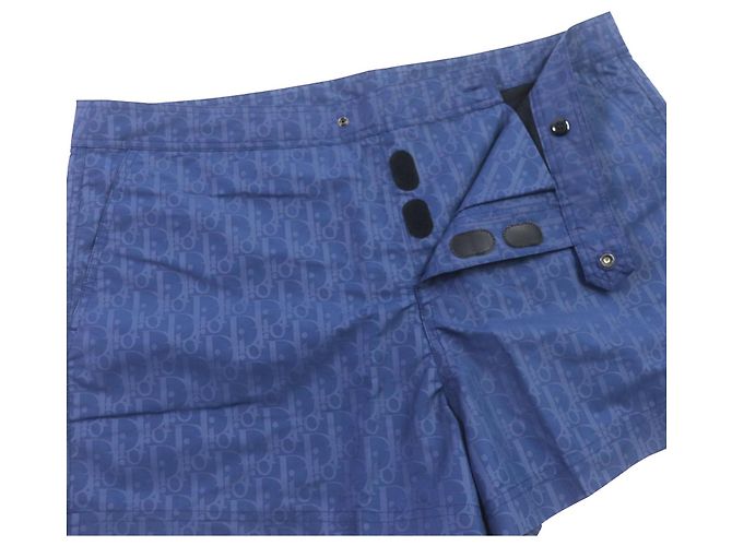 Dior Oblique Polyester Badehosen Navy XL Marineblau - Ansicht 3