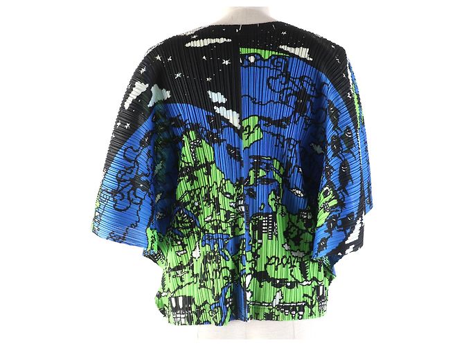 Autre Marque Cardigan Design Weltkarte PLEATS PLEASE Mehrfarben - Ansicht 3