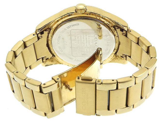 Relógio Coach de quartzo banhado a ouro com dia e data CA133.2.95.1754 - vista 5
