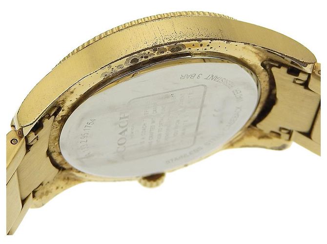 Relógio Coach de quartzo banhado a ouro com dia e data CA133.2.95.1754 - vista 7