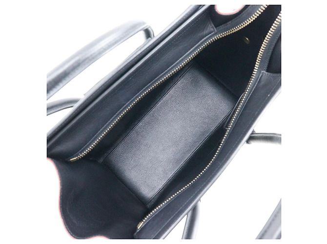 Céline Borsa a mano Celine Luggage in tela di vitello nera Nero - vista 6