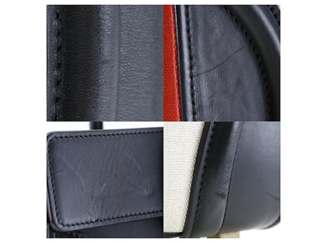 Céline Borsa a mano Celine Luggage in tela di vitello nera Nero - vista 7
