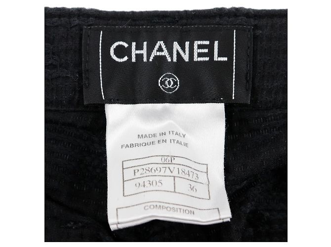 Pantaloni Icon Chanel in cotone nero - vista 5