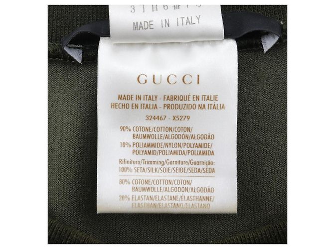 Vestido de veludo Gucci com linha lateral caqui - vista 9