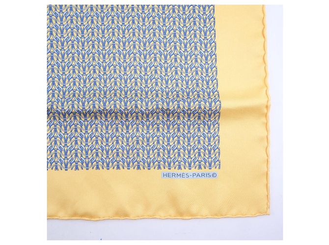 Hermès Bufanda de seda Hermes beige - vista 4