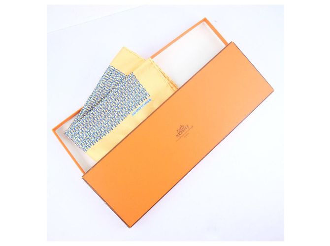 Hermès Bufanda de seda Hermes beige - vista 8