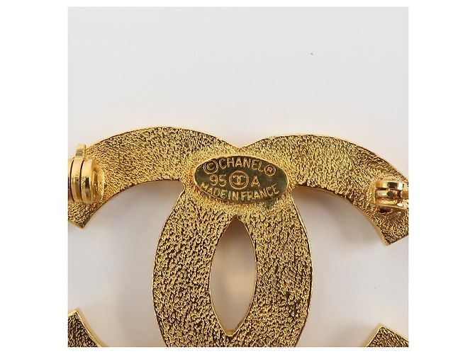 Spilla a forma di cuore a quadrifoglio placcata in oro Chanel D'oro - vista 4