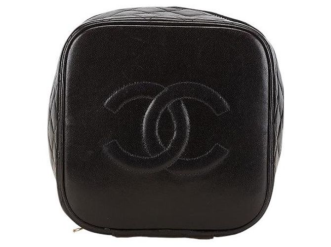 Chanel Matelasse Vanity Bag Black Lambskin - view 3