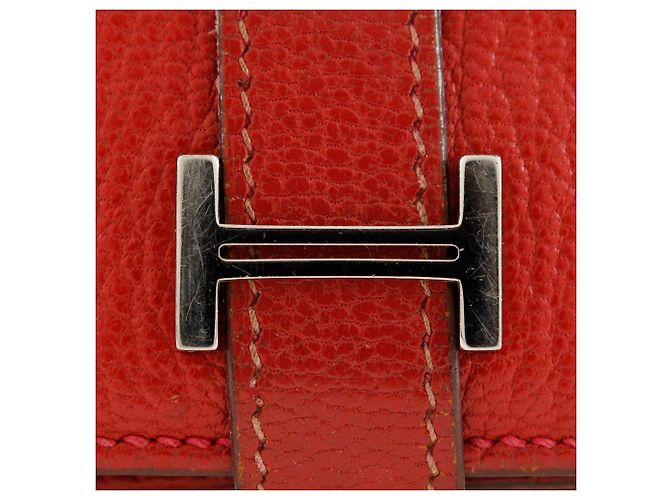 Hermès Cartera bifold soufflé Bearn Hermes roja - vista 15