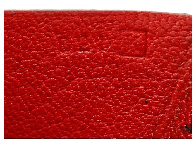 Hermès Cartera bifold soufflé Bearn Hermes roja - vista 3