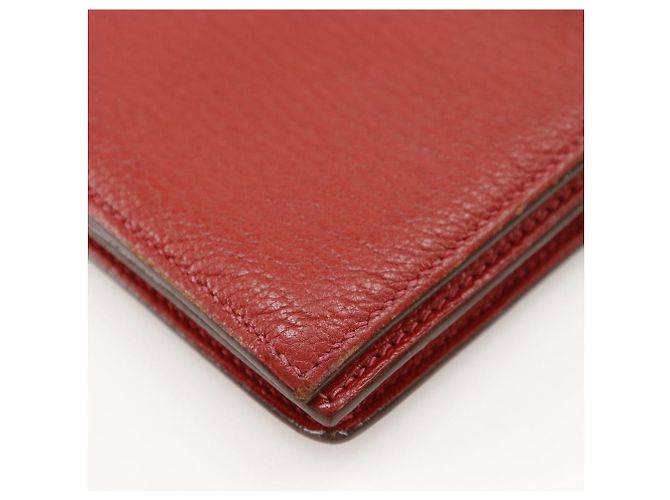 Hermès Cartera bifold soufflé Bearn Hermes roja - vista 4