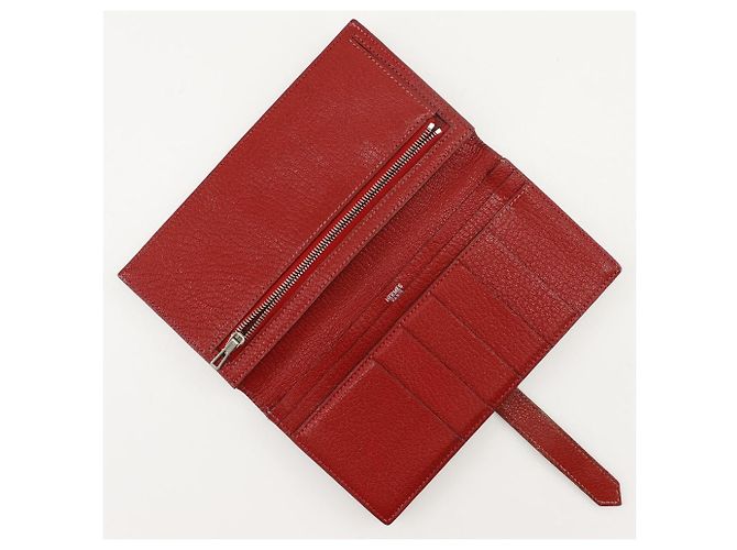 Hermès Cartera bifold soufflé Bearn Hermes roja - vista 5