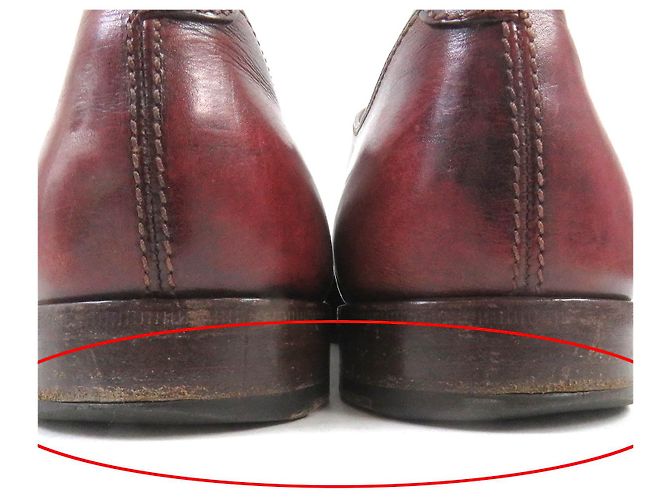 Berluti Leder-Einzelmonk-Schnürschuhe Bordeaux - Ansicht 15