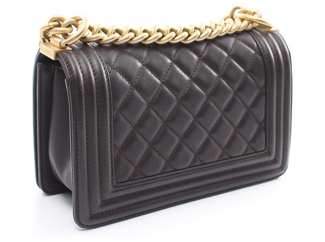 Chanel Boy Matelasse Leather Shoulder Bag Brown - view 2