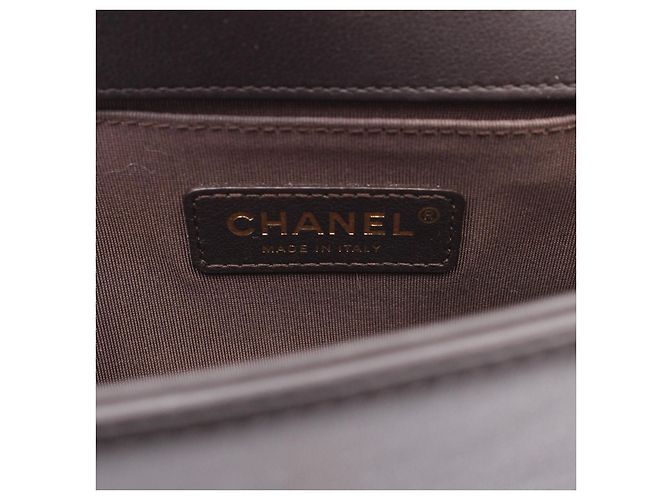 Chanel Boy Matelasse Leather Shoulder Bag Brown - view 4