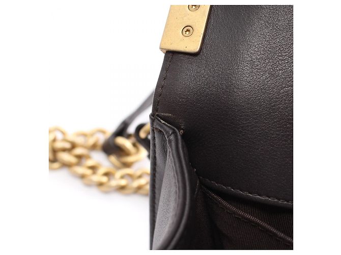 Chanel Boy Matelasse Leather Shoulder Bag Brown - view 5