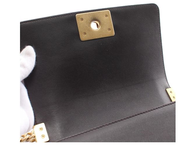 Chanel Boy Matelasse Leather Shoulder Bag Brown - view 6