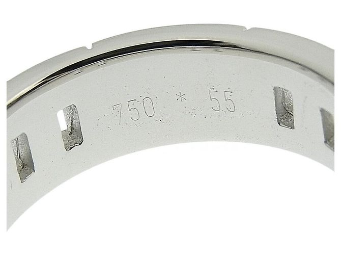 Ring Hermès Bague Hermes Heracles Logo H K18WG Or Blanc - vue 3