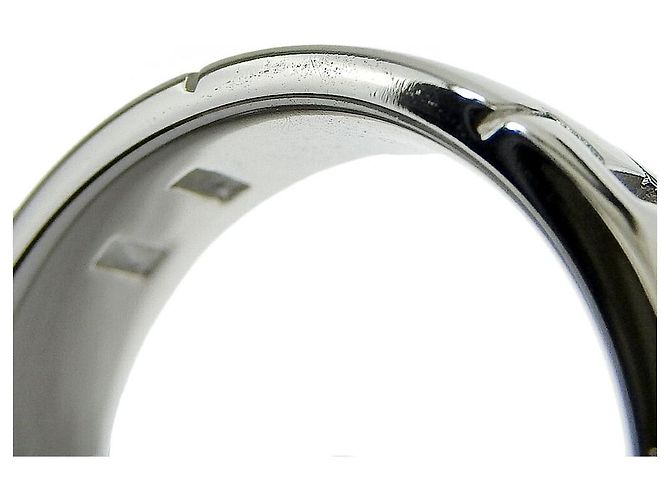 Ring Hermès Bague Hermes Heracles Logo H K18WG Or Blanc - vue 4