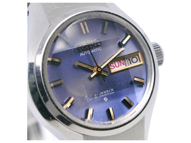 Reloj automático Seiko Joyful de acero inoxidable Azul - vista 3