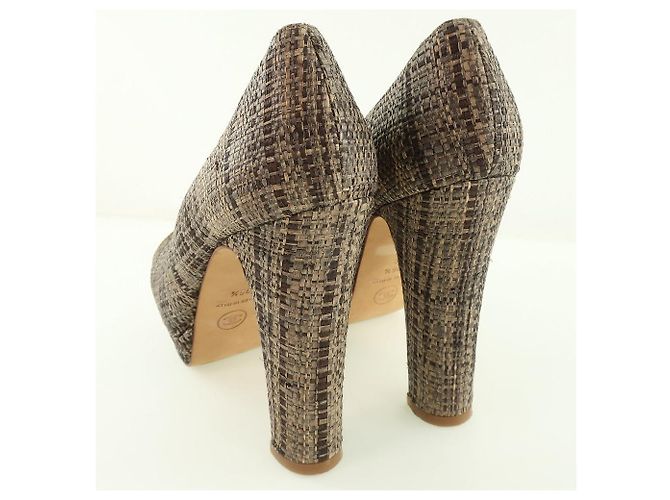 Chanel Patentleder Jute High Heels - Ansicht 3