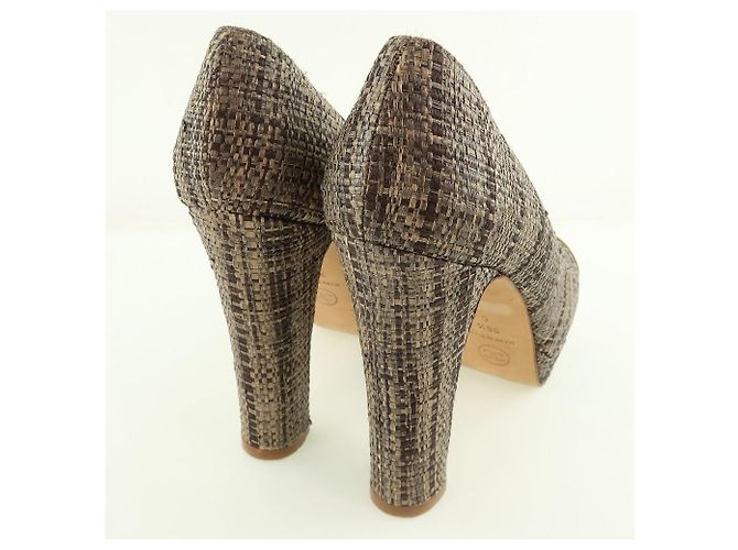Chanel Patentleder Jute High Heels - Ansicht 4