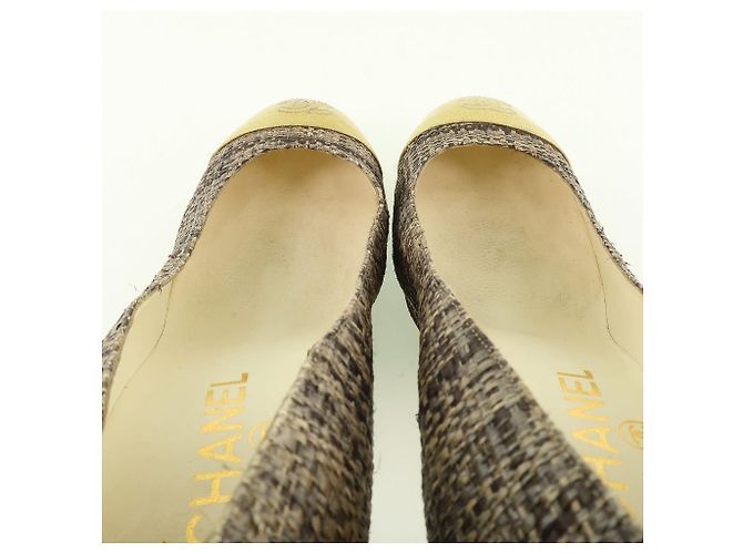 Chanel Patentleder Jute High Heels - Ansicht 6