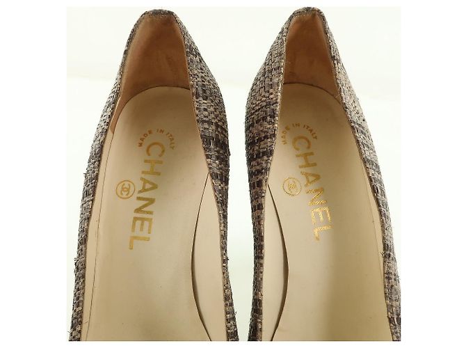 Chanel Patentleder Jute High Heels - Ansicht 7