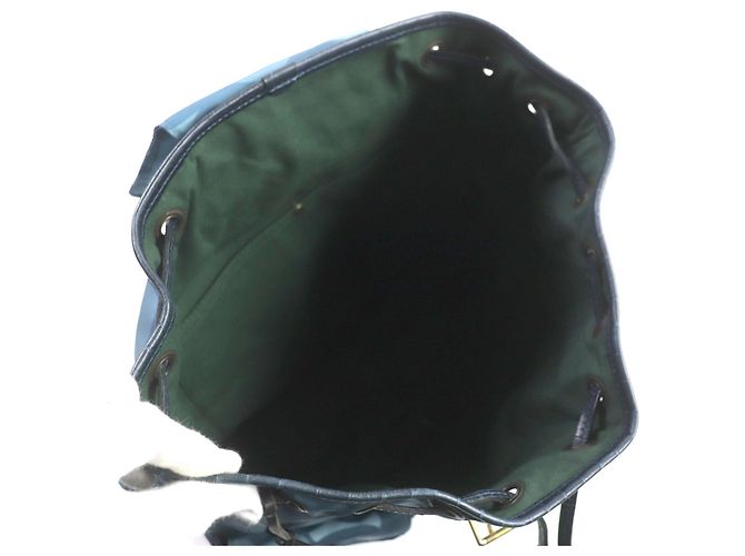 Autre Marque Felisi Crocodile Embossed Leather Backpack Blue - view 6