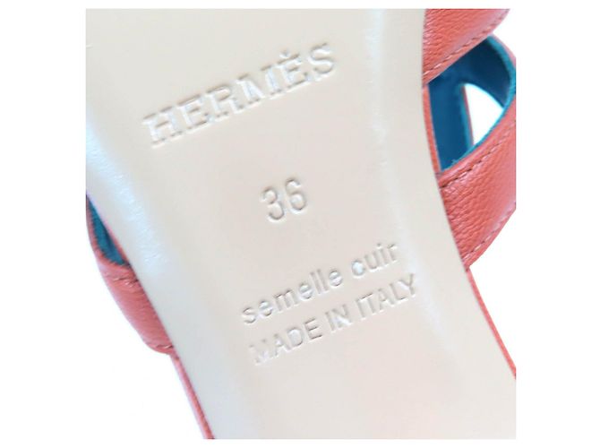 Hermès Mules de couro com fivela Hermes Kelly marrom - vista 7