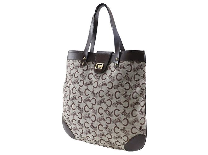 Céline Celine Canvas Macadam Tragetasche Braun - Ansicht 2