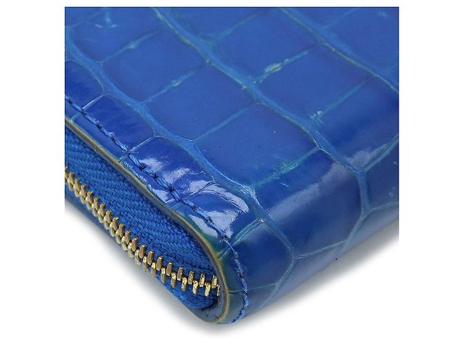 Monedero Zippy de cocodrilo Louis Vuitton Azul - vista 3