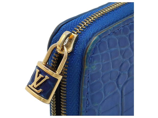 Monedero Zippy de cocodrilo Louis Vuitton Azul - vista 4