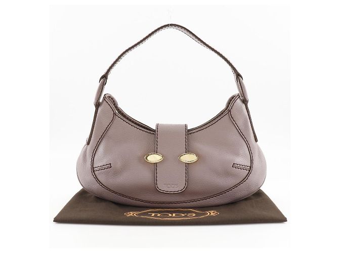 Tod's Leder-Ein-Schulter-Tasche Lila - Ansicht 8