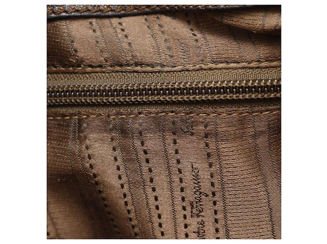 Borsa tote in pelle Salvatore Ferragamo Marrone - vista 12