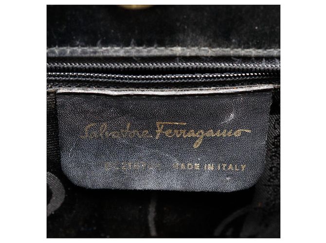 Borsa in satin nera Salvatore Ferragamo Nero - vista 7