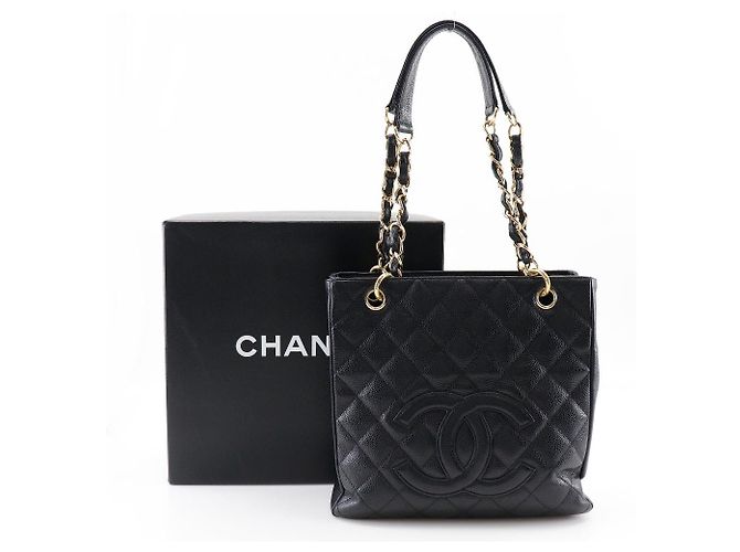 Borsa a spalla Chanel in pelle caviar con catena Nero - vista 9