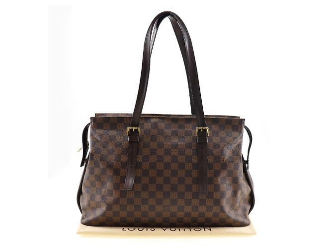 Bolsa de Ombro Chelsea em Canvas Damier Louis Vuitton N51119 Marrom - vista 10