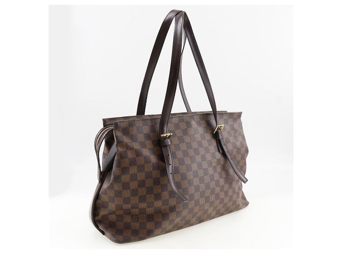 Bolsa de Ombro Chelsea em Canvas Damier Louis Vuitton N51119 Marrom - vista 3