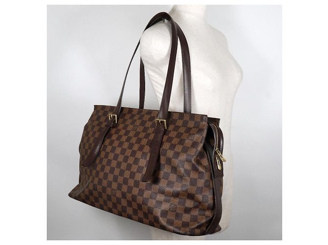 Bolsa de Ombro Chelsea em Canvas Damier Louis Vuitton N51119 Marrom - vista 9