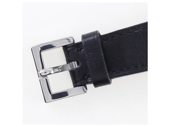 Reloj Hermès Paprika Quartz de acero inoxidable/cuero Blanco - vista 3