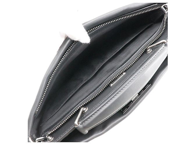 Borsa Fendi Peekaboo Business in pelle nera 2WAY Nero - vista 8