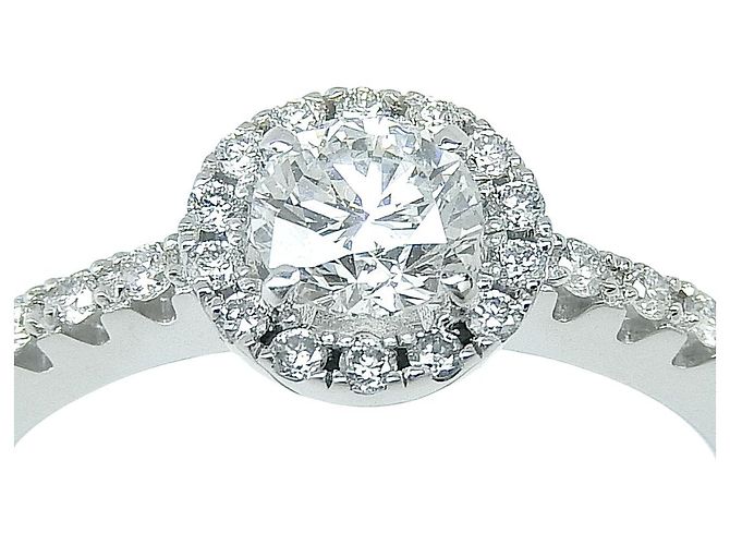 Autre Marque Pt950 Platin-Diamantring 12 Silber - Ansicht 4