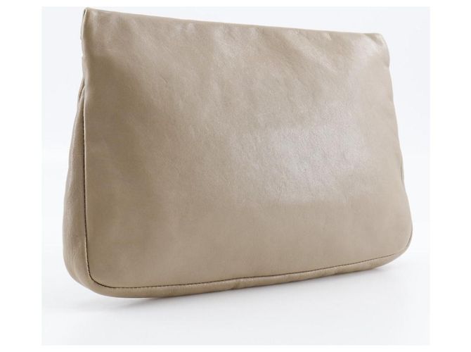 Jimmy Choo Star Studs Leather Pouch Beige - view 3