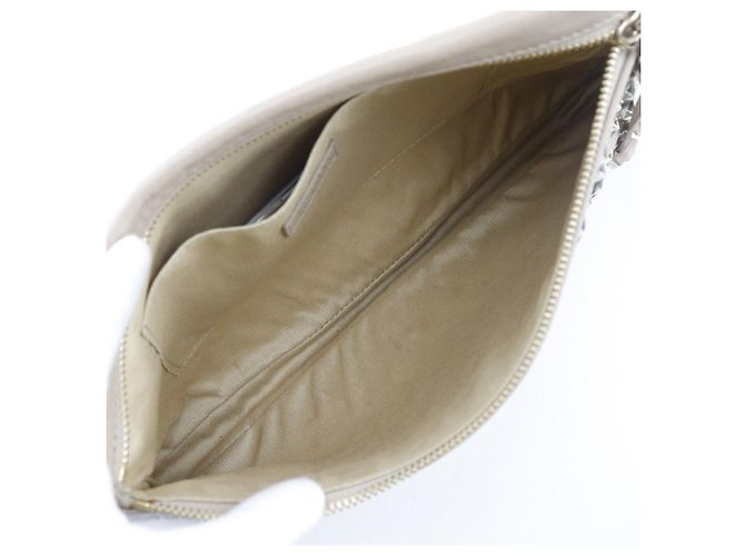 Jimmy Choo Star Studs Leather Pouch Beige - view 5