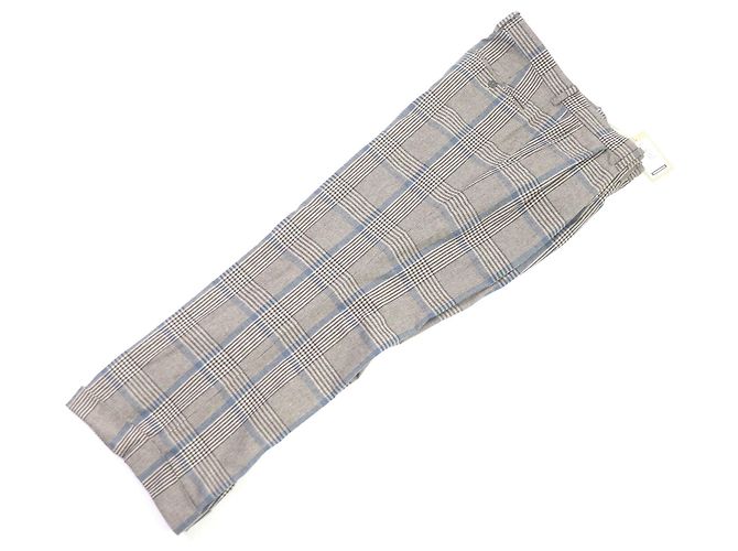 Autre Marque Check Pattern Suit Rayon Polyester Wool Brown - view 4
