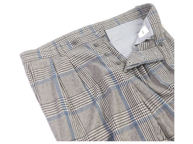 Autre Marque Check Pattern Suit Rayon Polyester Wool Brown - view 5