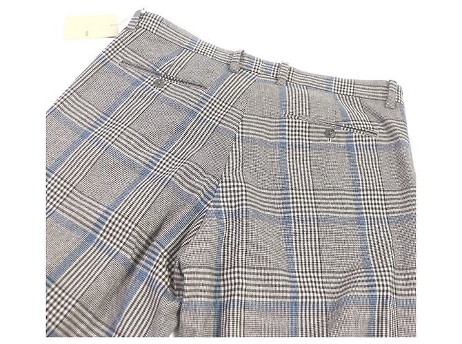 Autre Marque Check Pattern Suit Rayon Polyester Wool Brown - view 6