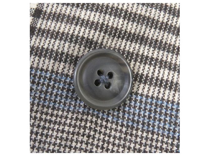 Autre Marque Check Pattern Suit Rayon Polyester Wool Brown - view 7